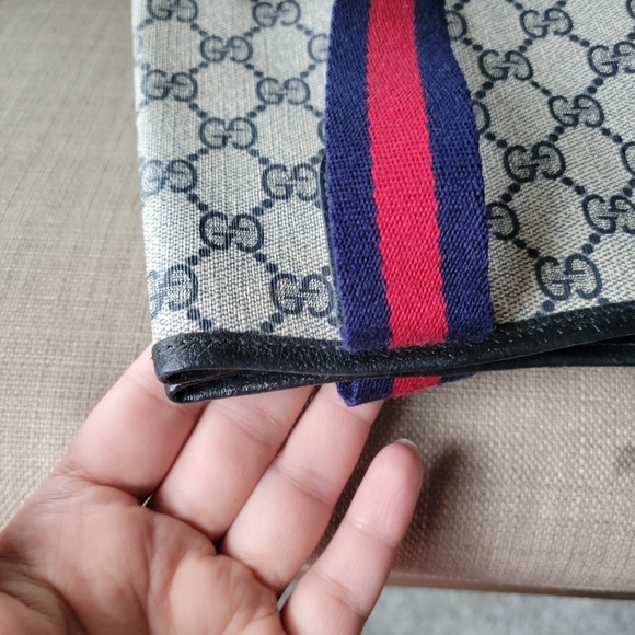 Authentic Gucci vintage web sherry line tote bag  16.002.44.87 (D07) - Picture 5 of 16